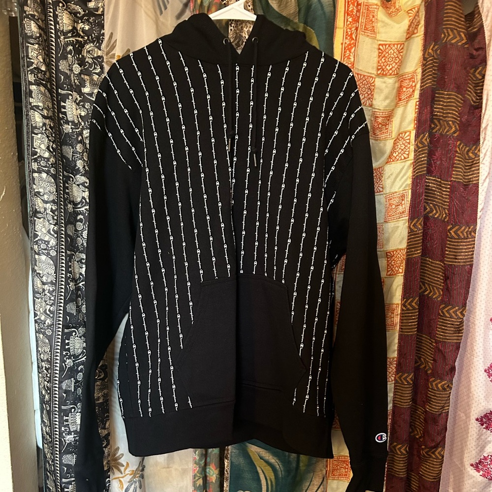 Champion Black and White Patterned Men's Hoodie